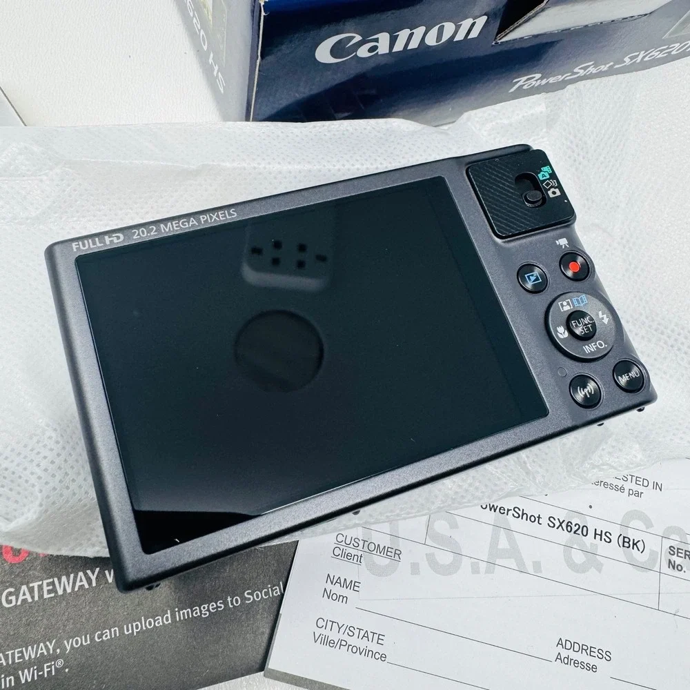 Canon PowerShot SX620 HS Digital Camera 20.2MP 25x Optical Zoom Black WiFi